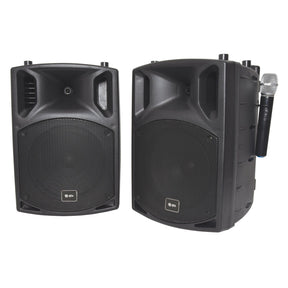 QTX PAV10 Portable PA System With 2 Wireless Microphones, Bluetooth & DVD/CD Player 1
