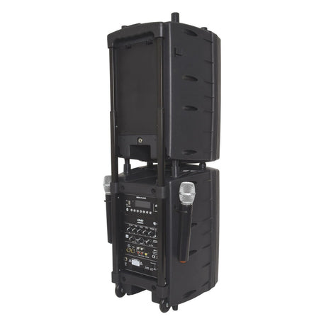 QTX PAV10 Portable PA System With 2 Wireless Microphones, Bluetooth & DVD/CD Player 4