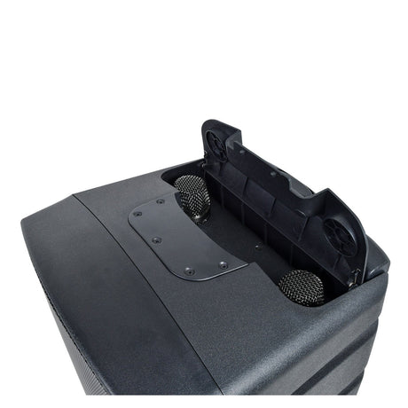 QTX Performer-12 Portable PA Speaker with 2 Rechargeable UHF Wireless Microphones 2