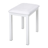 NUX NCK-430 Piano Bench — White Frame, Upholstered Seat 4