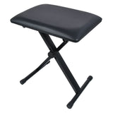 Chord PBENB Basic Piano Bench — Black, Foldable X-Frame