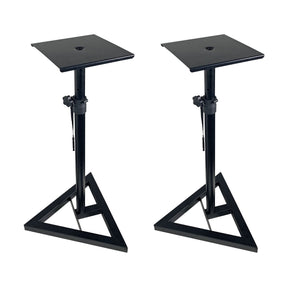 QTX Height Adjustable Monitor Speaker Stand with Triangular Base PAIR 1