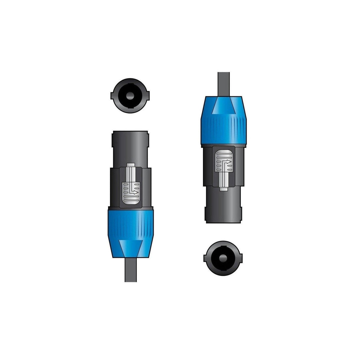 Citronic Speakon to Speakon Speaker Cable 1.5m – SPK Plug to SPK Plug 2