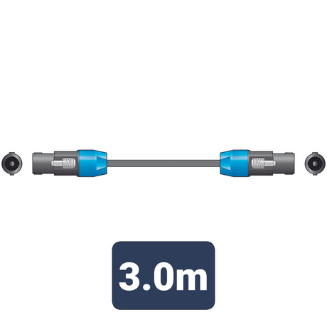 Citronic Speakon to Speakon Speaker Cable 3m – SPK Plug to SPK Plug 1