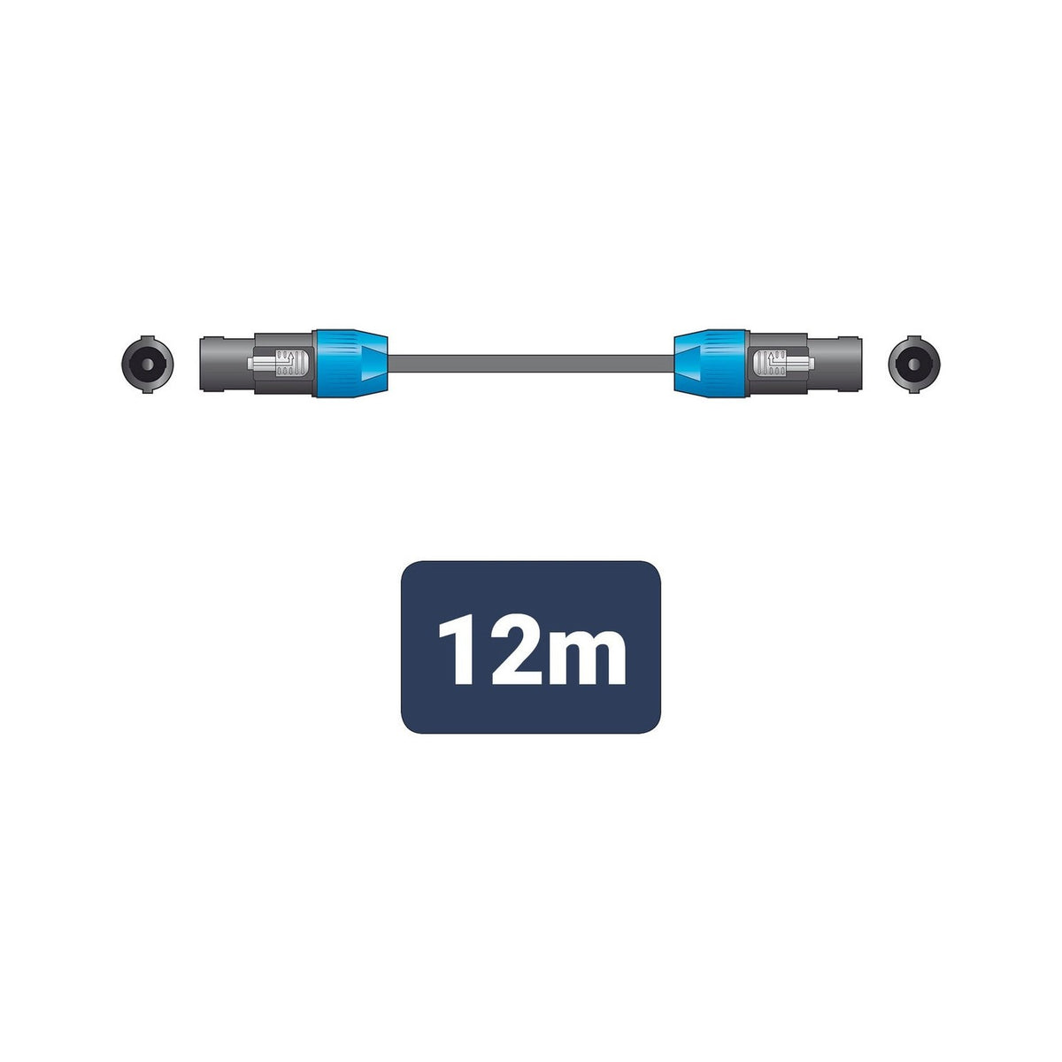 Citronic Speakon to Speakon Speaker Cable 12m – SPK Plug to SPK Plug 1