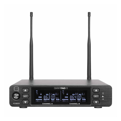 Q-Audio QWM 1960 V3 HH UHF True Diversity Dual Wireless Handheld System 2