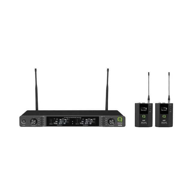 Q-Audio QWM 1970 BP UHF Dual Diversity Wireless Beltpack System 1