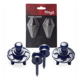 Stagg SSL1 BK Guitar Strap Lock Set — Black 1