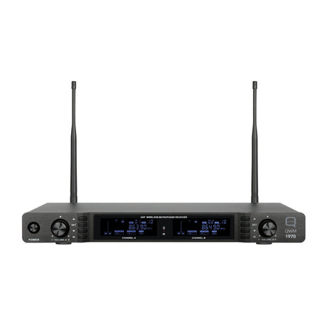 Q-Audio QWM 1970 HH+BP UHF Dual Diversity Wireless Handheld + Beltpack System 2
