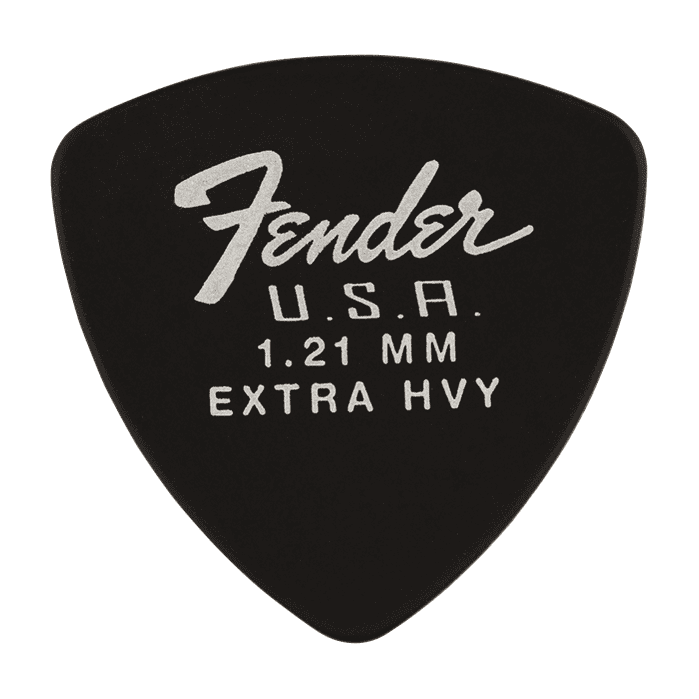 Fender Dura-Tone 346 Shape Plectrums, 1.21mm — Black, 12-Pack