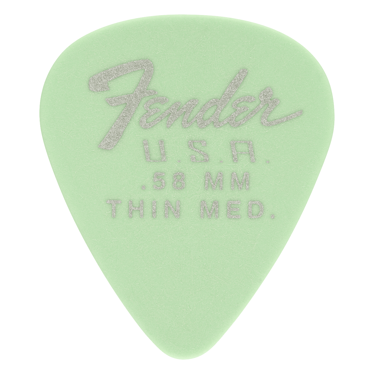 Fender Dura-Tone 351 Shape Plectrums, .58mm — Surf Green, 12-Pack