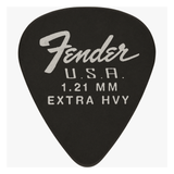 Fender Dura-Tone 351 Shape Plectrums, 1.21mm — Black, 12-Pack