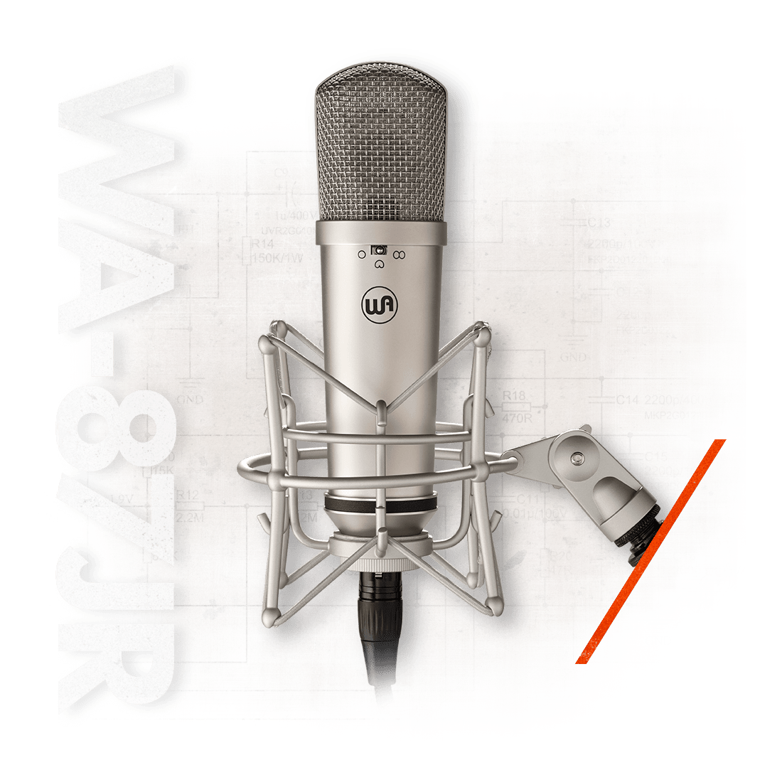 Warm Audio WA-87jr Multi-Pattern FET Condenser Microphone Nickel 1