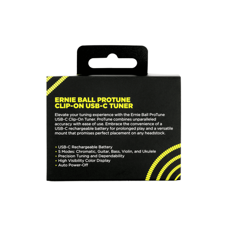 Ernie Ball ProTune USB-C Rechargeable Clip-on Tuner 5