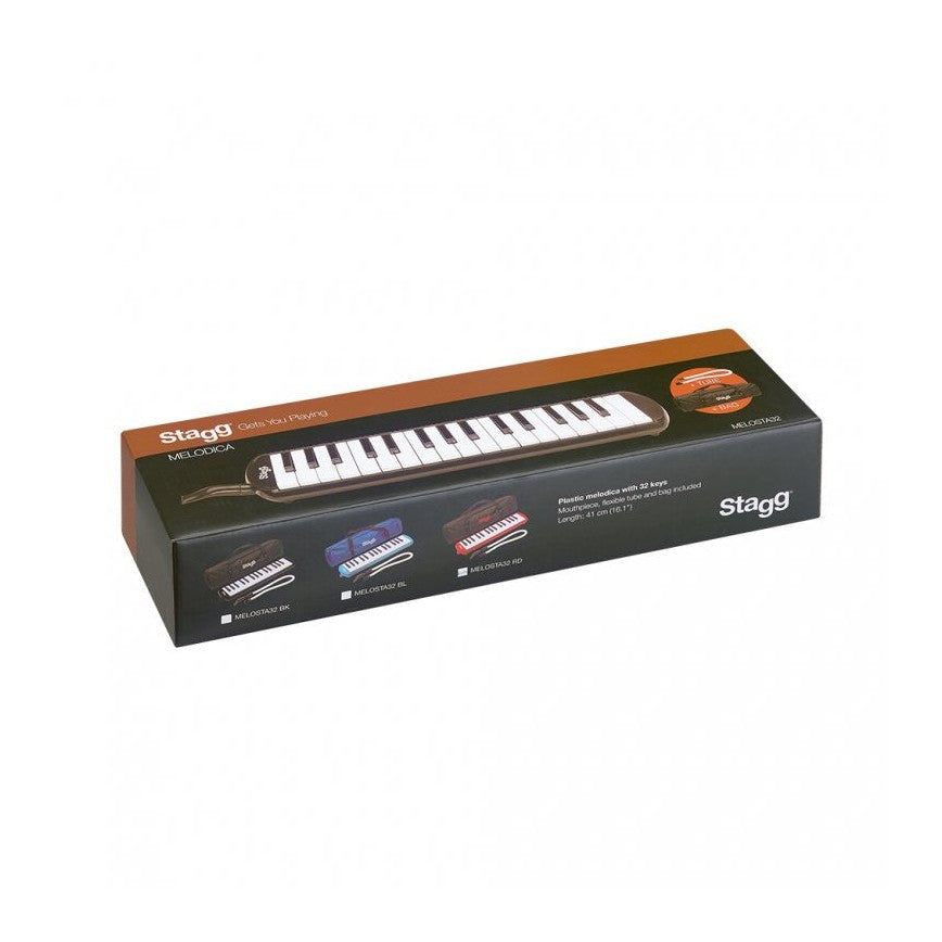 Stagg Melosta32 32-Key Melodica — With Mouthpiece, Tube And Case (Black)