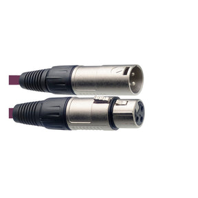 Stagg SMC3 3m XLR Male to Female Cable - Purple 1