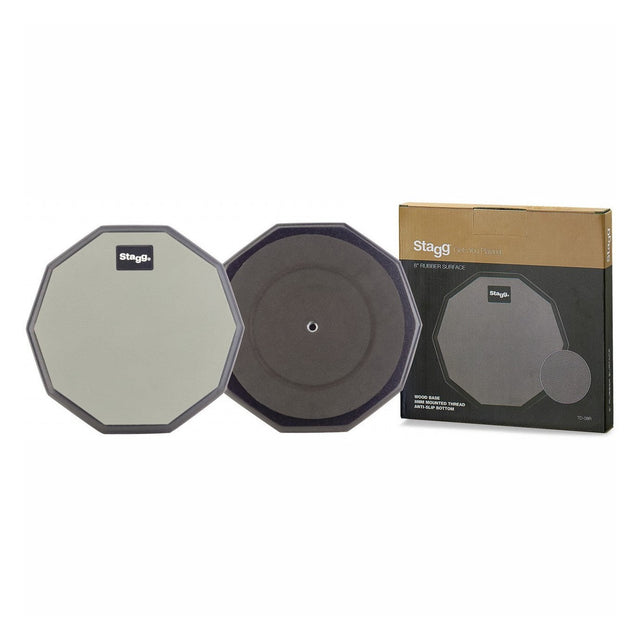 Stagg TD-08R 8" Desktop Practice Pad, Ten-Sided 1