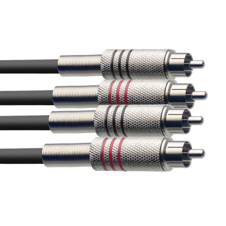 Stagg STC2C Twin RCA to RCA Cable - 2m/6ft 1