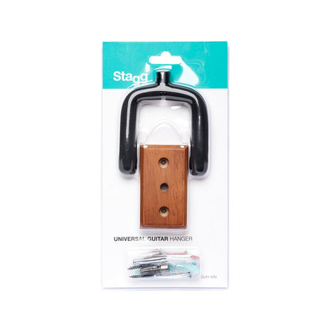 Stagg GUH-WN REC Guitar Wall Hanger with Wooden Base 2
