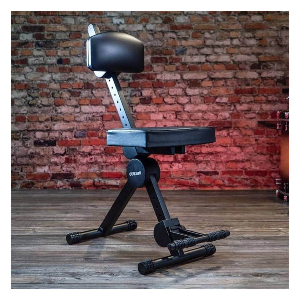 Quiklok DX749 Adjustable Musicians Stool With Backrest & Footrest 5