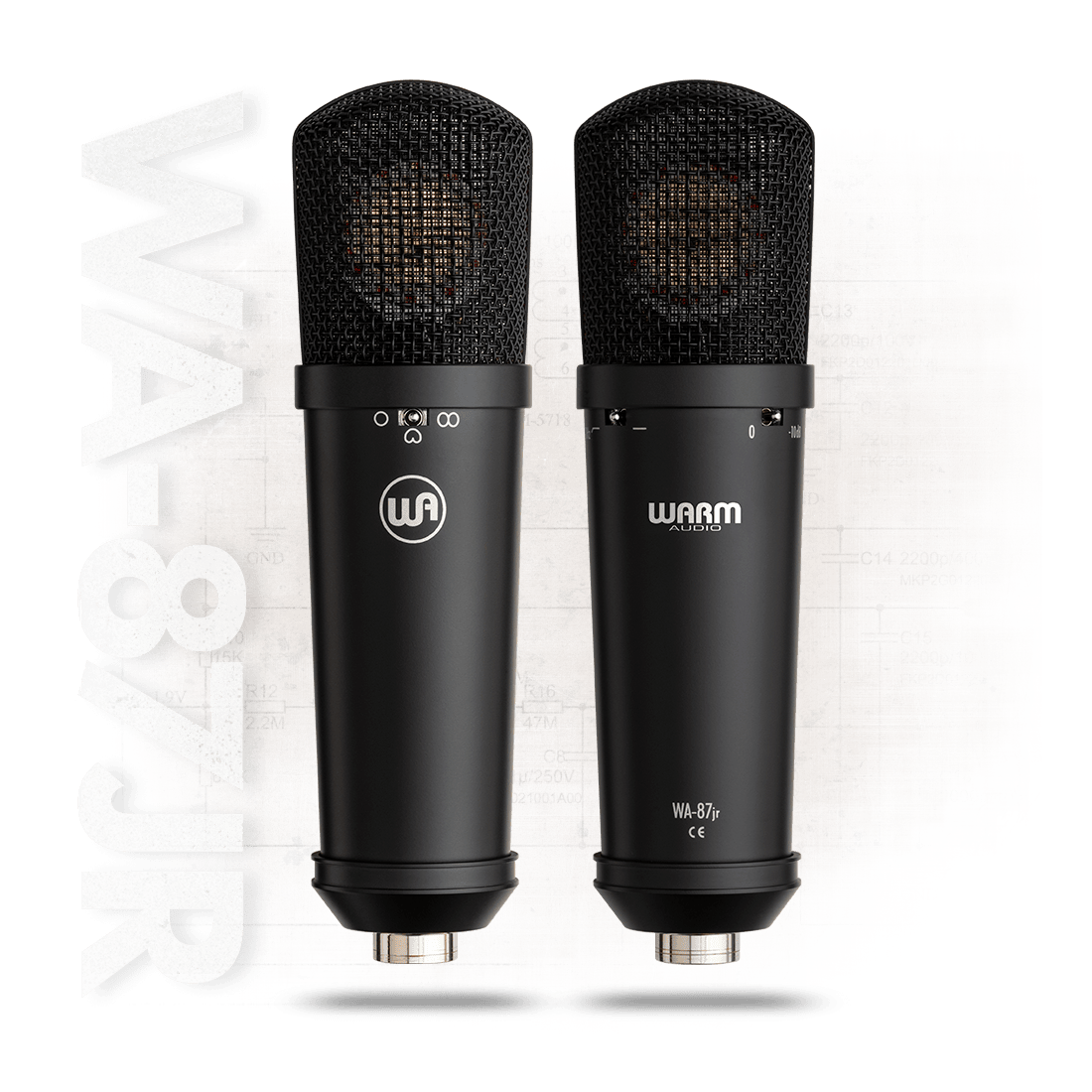 Warm Audio WA-87jr Multi-Pattern FET Condenser Microphone Black 2