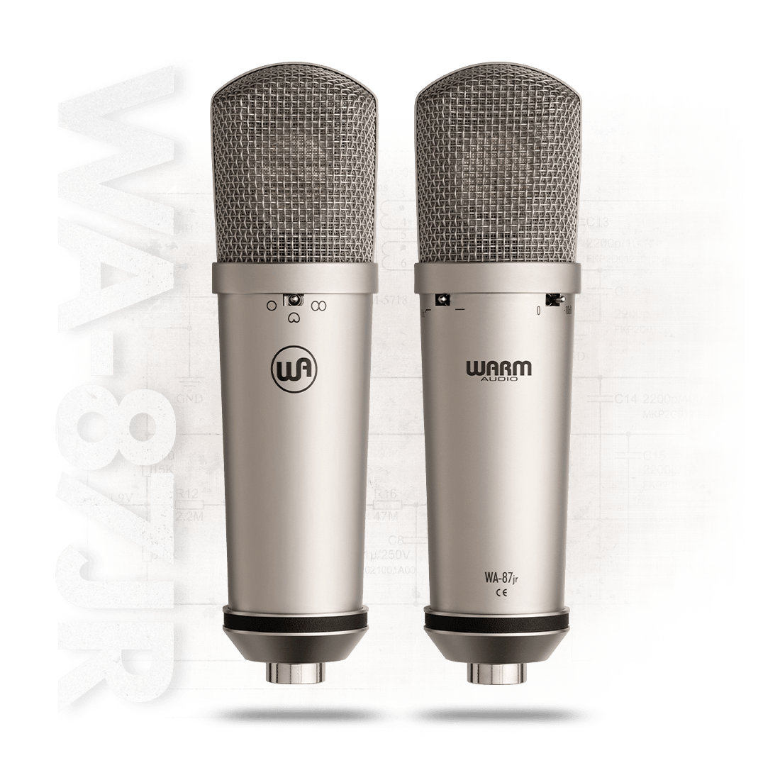 Warm Audio WA-87jr Multi-Pattern FET Condenser Microphone Nickel 2