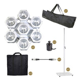 Citronic CosmoPAR Twin Lighting Package with Stands & Bags White 1