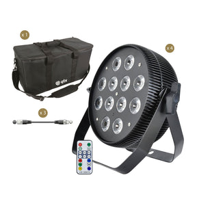 4× MagicPAR-80 Fanless PAR 80W RGBWAUV with Transit Bag Black 1