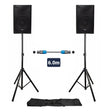 QTX QUEST-10 Portable PA Speaker Package | Active & Passive Bundle With Stands 1