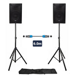 QTX QUEST-10 Portable PA Speaker Package | Active & Passive Bundle With Stands 1