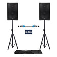 QTX QUEST-15 Portable PA Speaker Package | Active & Passive Bundle With Stands 1