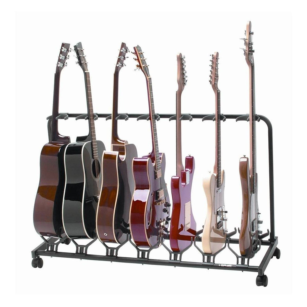 Quiklok GS471 Universal 7-Way Guitar Stand With Casters 2