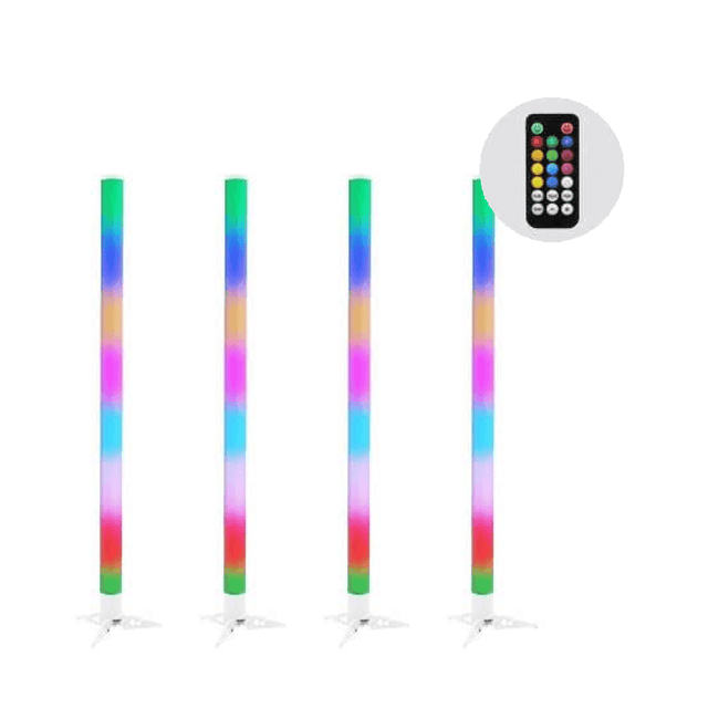 Equinox Pulse Tube Lithium Colour Changing RGB LED Tube Battery Powered - Four Pack 1