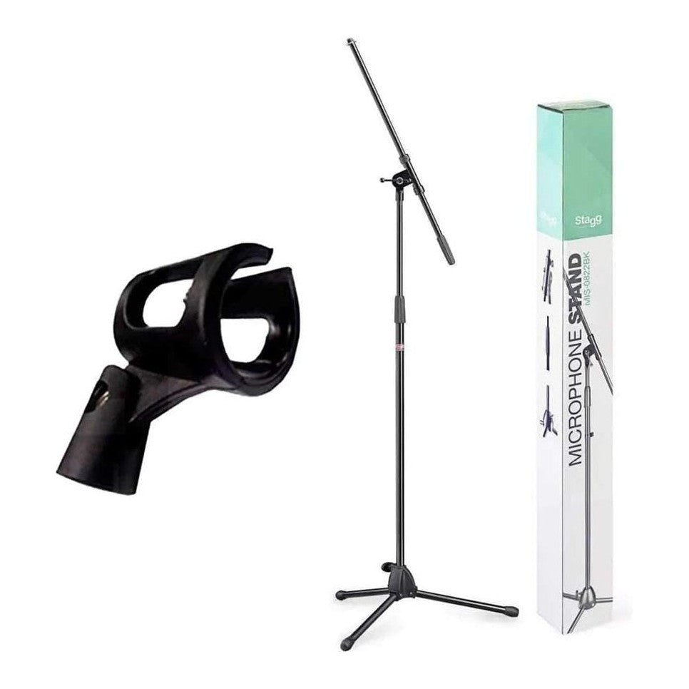 Stagg MIS-0822BK Microphone Boom Stand with Folding Legs 1