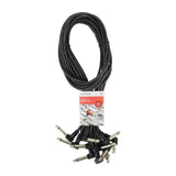 Chord Black 1m Patch Cables – 6-Pack Guitar & Audio Leads 1