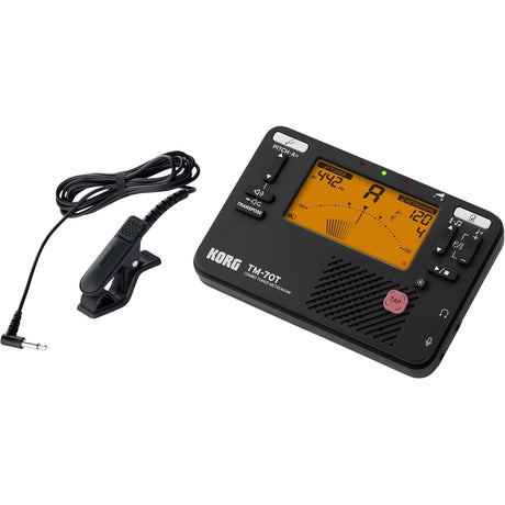 Korg TM-70C Combo Tuner Metronome with Contact Microphone - Black 1