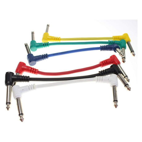 Chord Multi-Colour 0.15m Patch Cables – 6-Pack Guitar & Audio Leads 5