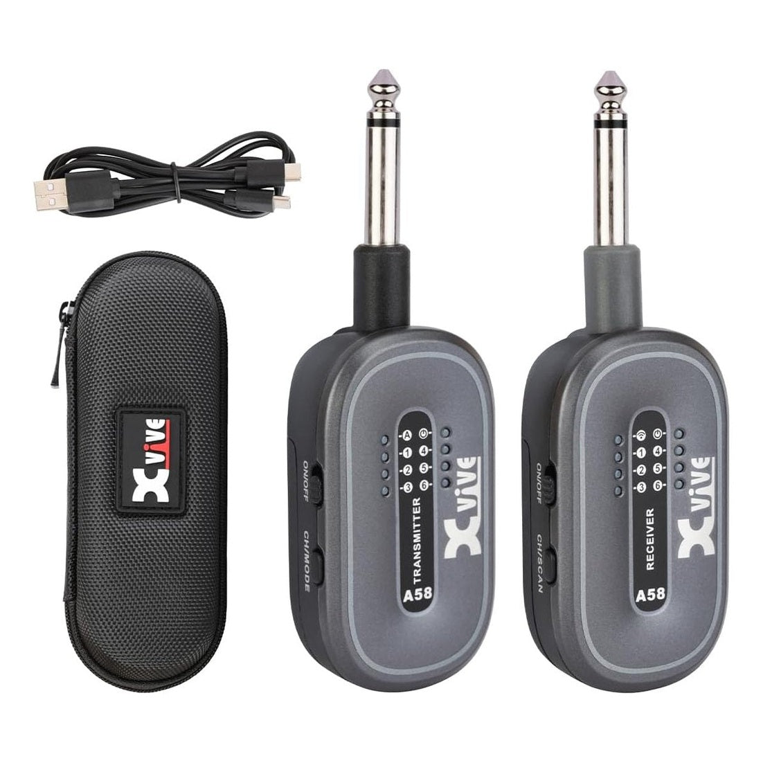 Xvive A58 5.8GHz Wireless Guitar System – Grey 1