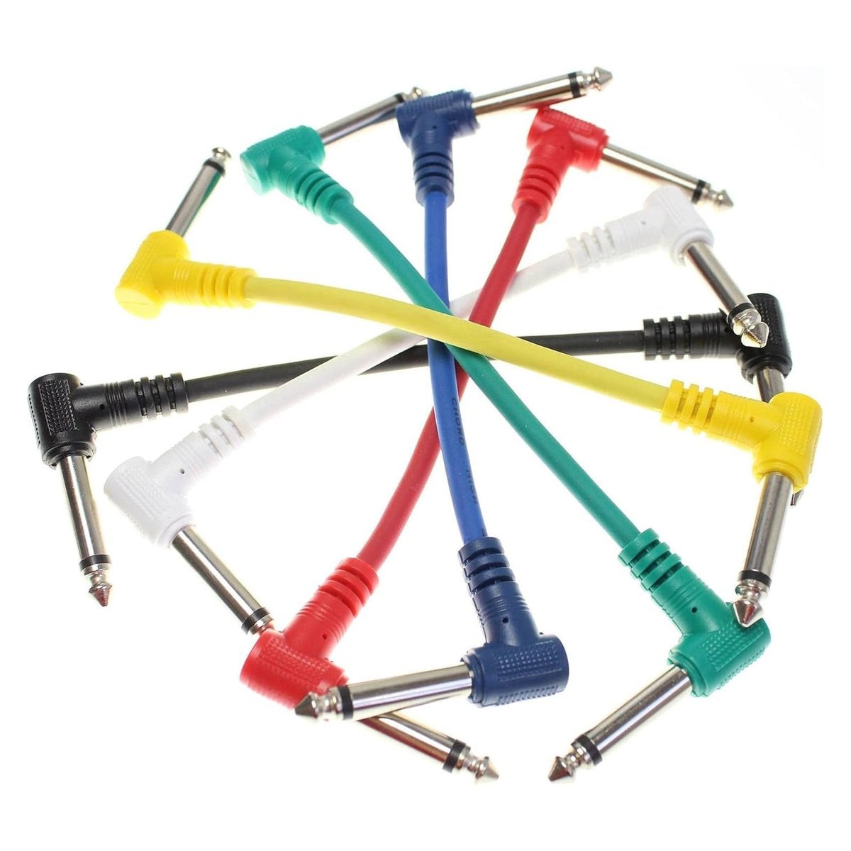 Chord Multi-Colour 0.15m Patch Cables – 6-Pack Guitar & Audio Leads 4