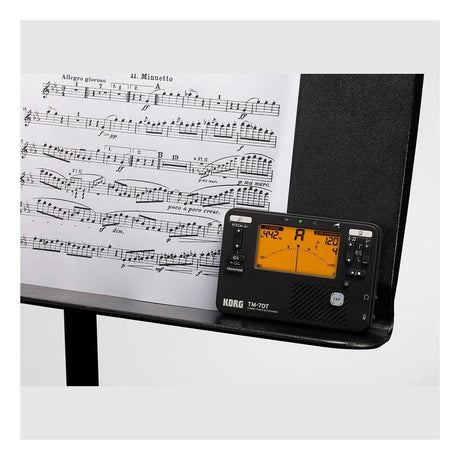 Korg TM-70C Combo Tuner Metronome with Contact Microphone - Black 3