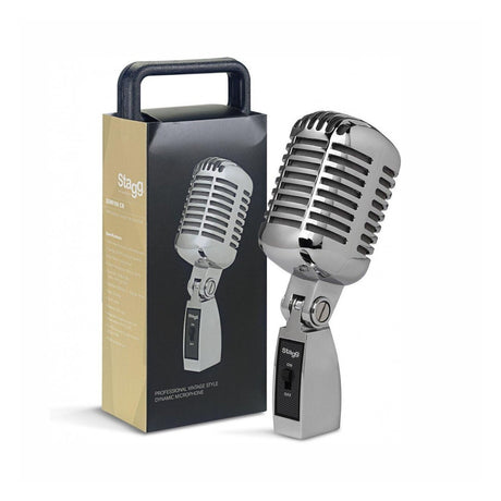 Stagg SDM100-CR - Vintage Style Chrome Cardioid Dynamic Microphone 1