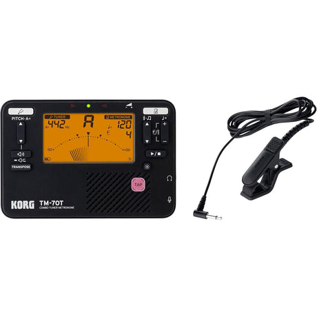 Korg TM-70C Combo Tuner Metronome with Contact Microphone - Black 2