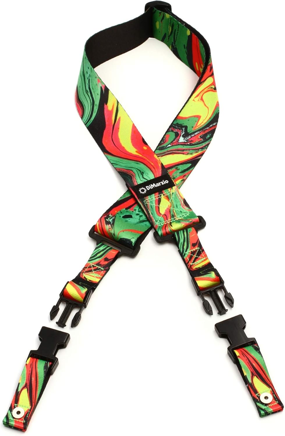 DiMarzio Steve Vai ClipLock® Guitar Strap - Standard Length Green Universe 1