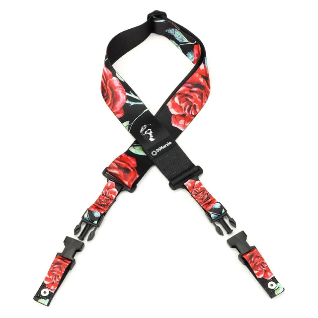 DiMarzio DD2246 2" ClipLock® Tim Henson Polyphia Nylon Guitar Strap – Floral Muse Black 1