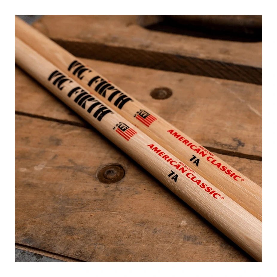 Vic Firth American Classic 7A Drumsticks, Wood Tip — Pair 7