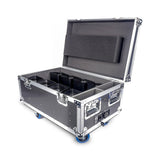 Q-LED Lighting Flux H4IP+ RGBWAUV Uplighter — Case Of 8 With Flux FC8 Wireless Charging Flight Case 2