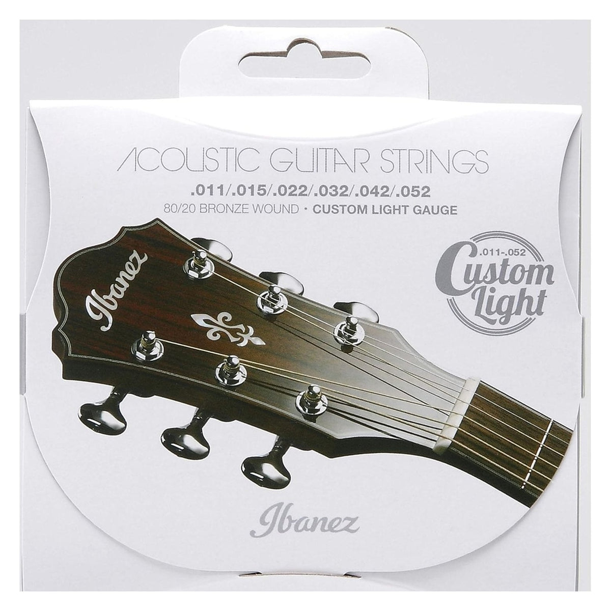 Ibanez IACS62C Coated 80/20 Bronze Acoustic Guitar Strings — Custom Light, 6-String, .011-.052 1