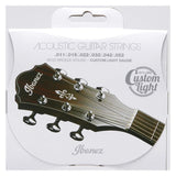 Ibanez IACS62C Coated 80/20 Bronze Acoustic Guitar Strings — Custom Light, 6-String, .011-.052 1