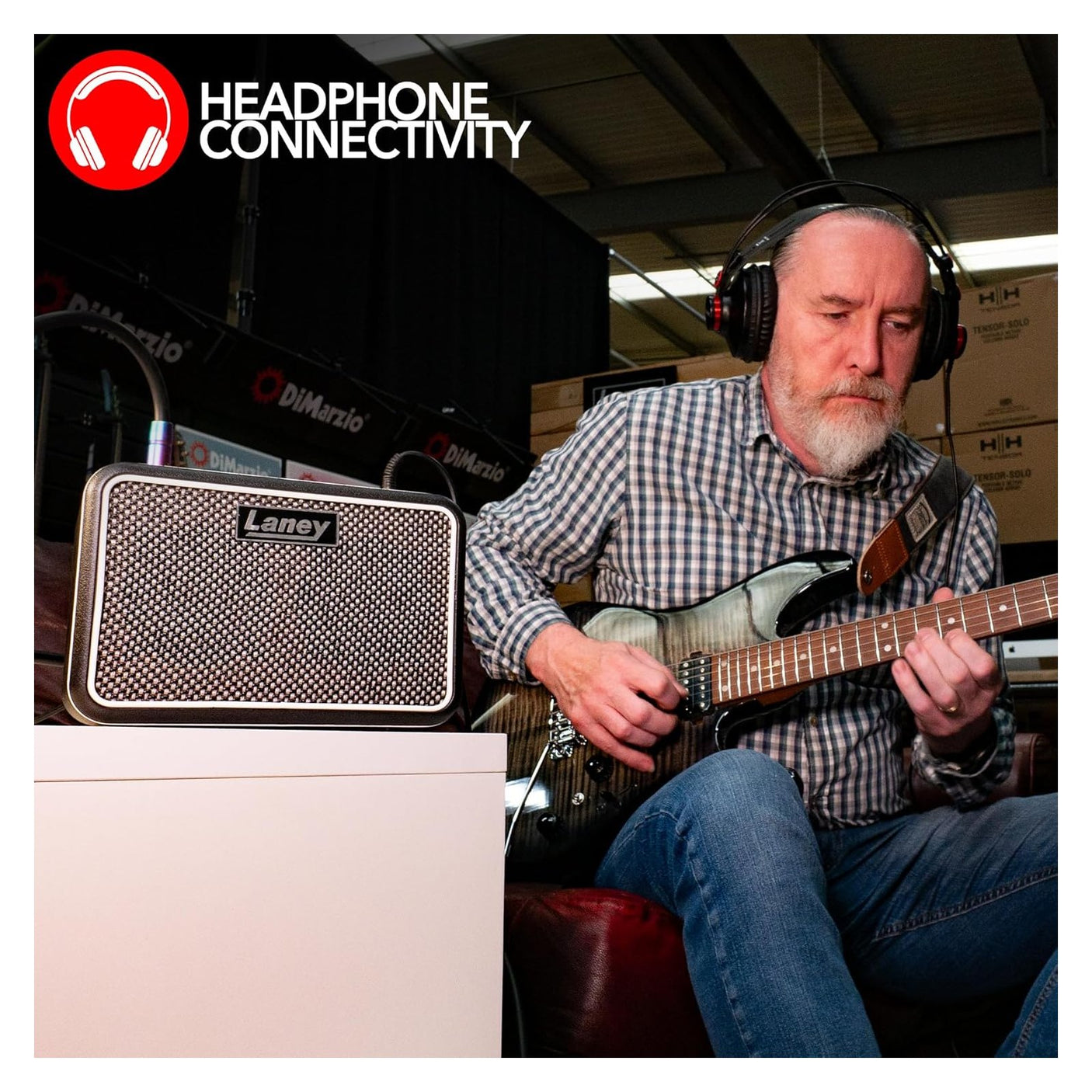 Laney MINI-STB-SUPERG-2 - 6W Battery-Powered Stereo Mini Guitar Amp with Delay, Bluetooth and Smartphone Interface 6