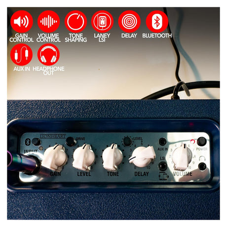 Laney MINI-STB-LION-2 - Battery Powered Bluetooth Practice Guitar Amplifier 5